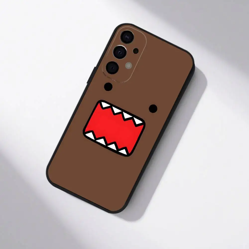 حافظة هاتف لطيفة D-Domo-kun_S لهاتف سامسونج S25، S24، S21، S22، S23، S30، Ultra، S20، Plus، Fe، Lite، 5G غطاء أسود