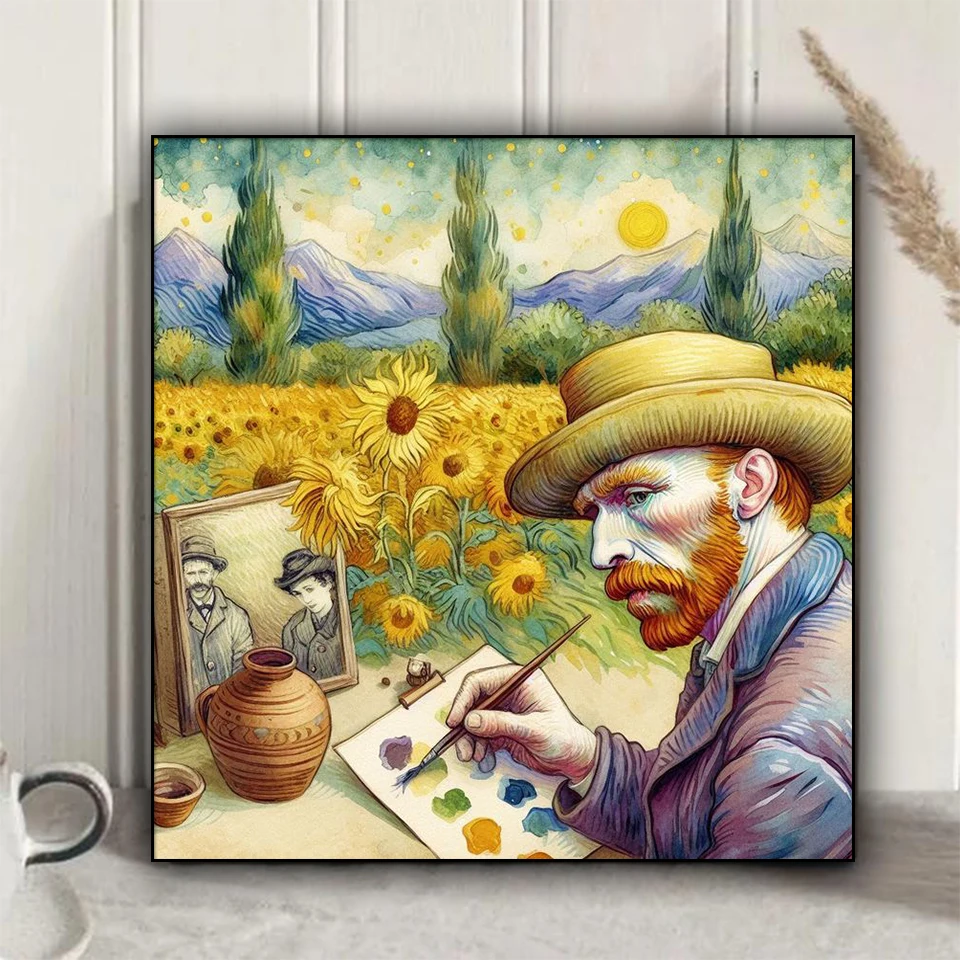 Van Gogh's paintings Diamond Painting New 2024 Full Square Round Drill Mosaic Famous paintings New 2024 Home Decoration