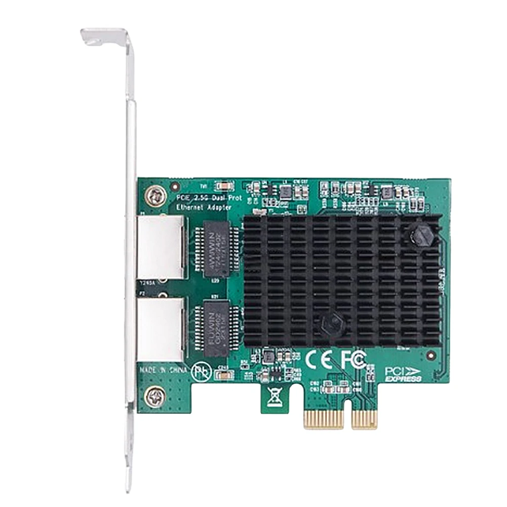 1/2/4 Port 2.5GB PCIe Network Card PCI-E NIC Network Card RJ45 NIC PCI Express Ethernet Adapter RTL8125BG Chip for Gaming Office