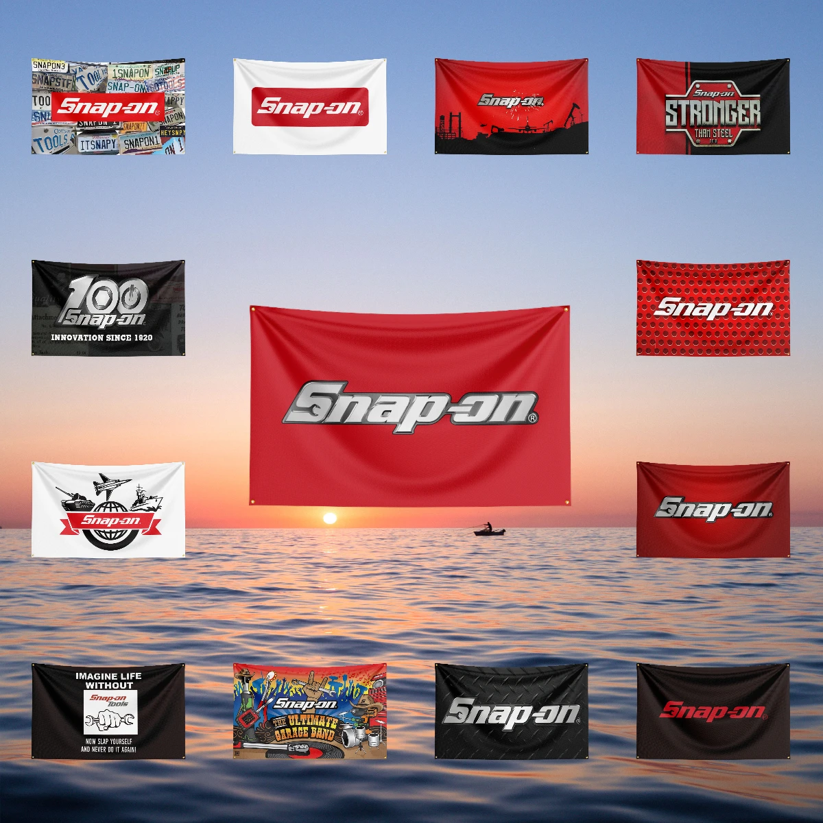 Tools Flag for S-Sn-ap-on Fans high definition print lightweight Banner shop storefront yard Garage Wall Decor sign flag