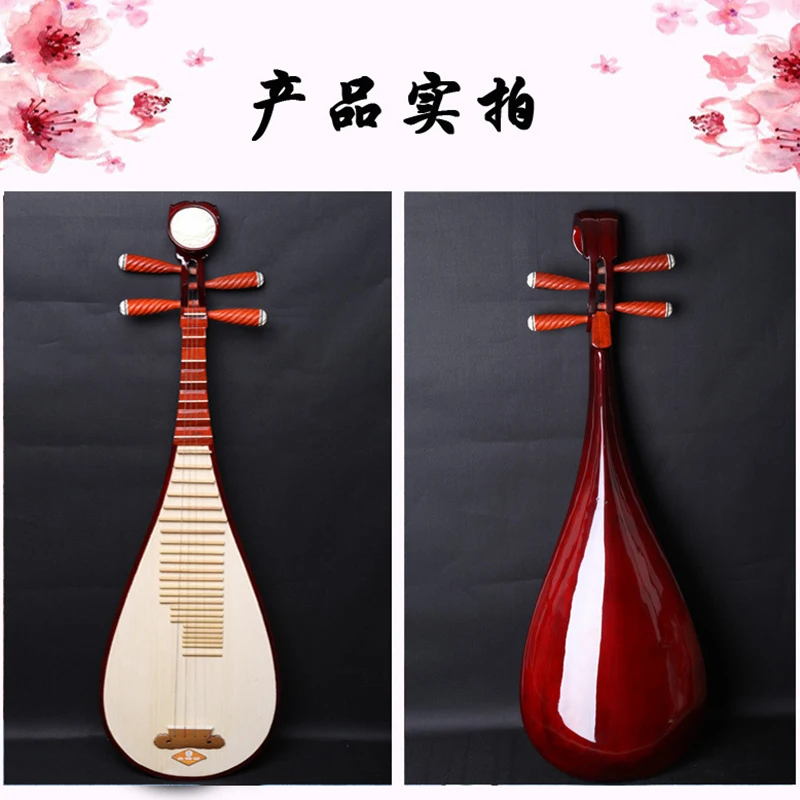 Professional Pipa Aldult Lute Chinese Ethnic Music Instrument Traditional Oriental Stringed Musical Instruments with Accessories