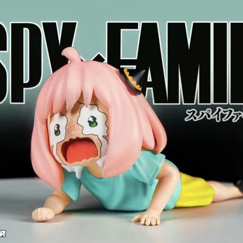 Figuras de acción de SPY×FAMILY GK, Anime Anya Cry, muñeca linda, modelo de PVC de 10cm, decoración de habitación, juguetes de regalo para niños