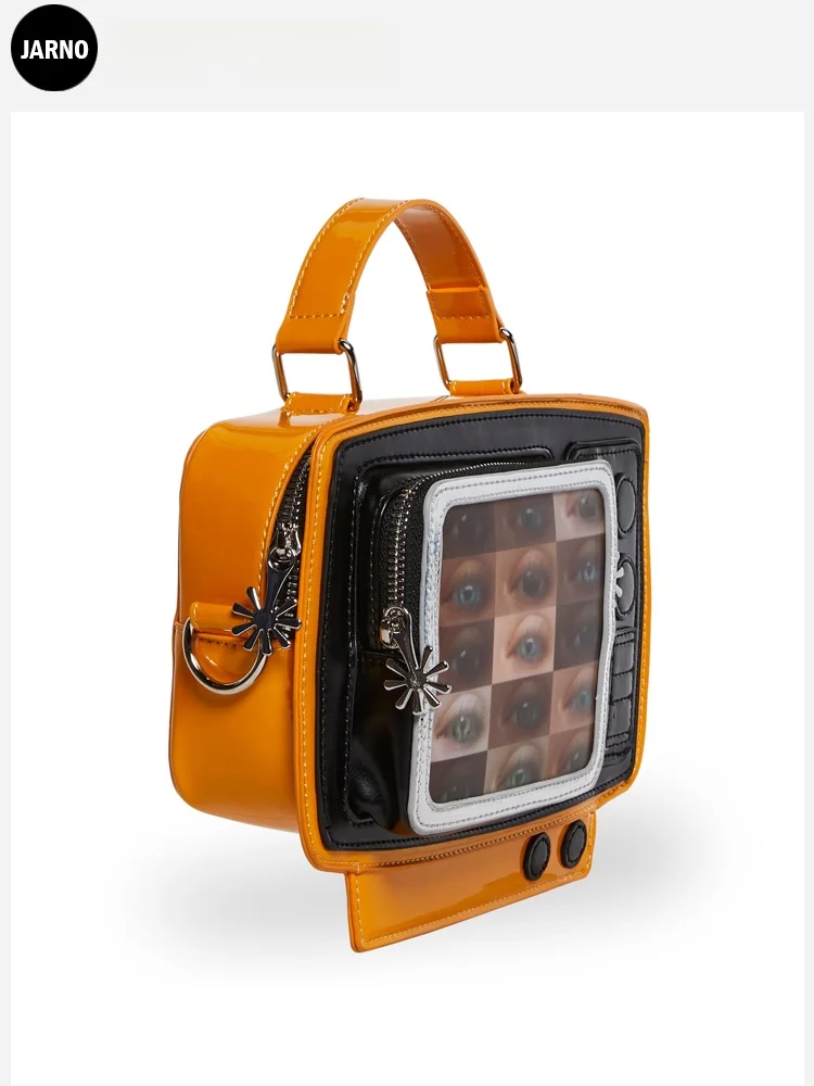 

American Retro Sle ature TV Handbag Women's Crossbody Bag Small Sna Quanti Pain Bag Casual Universal Square Bag