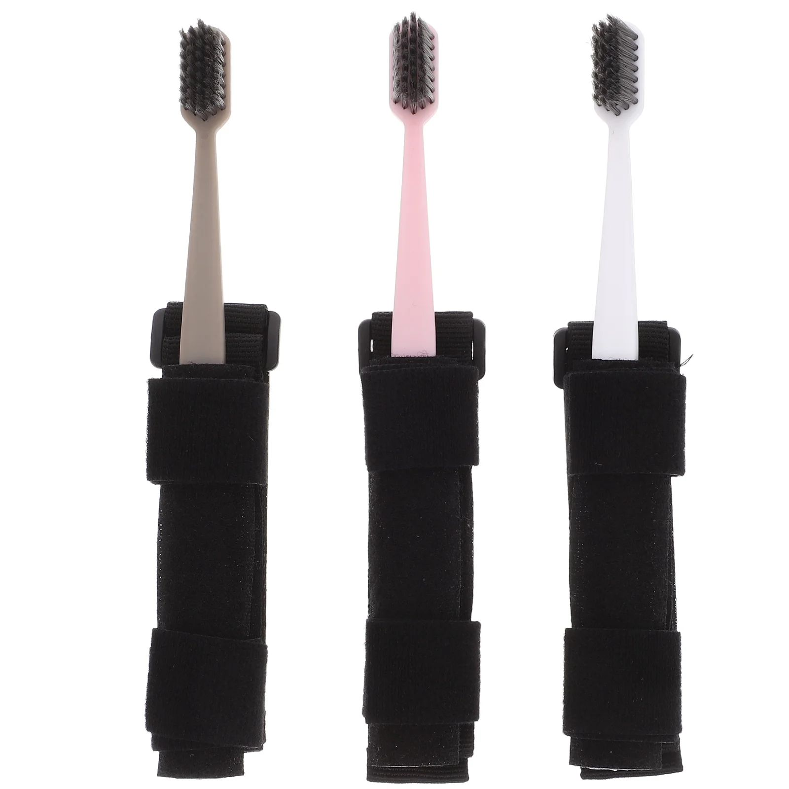 

Adaptive Holder Toothbrush For Elderly Hands Disabled Patient Soft Bristles Detachable Design Hand Strap Cuff Brushing Aid