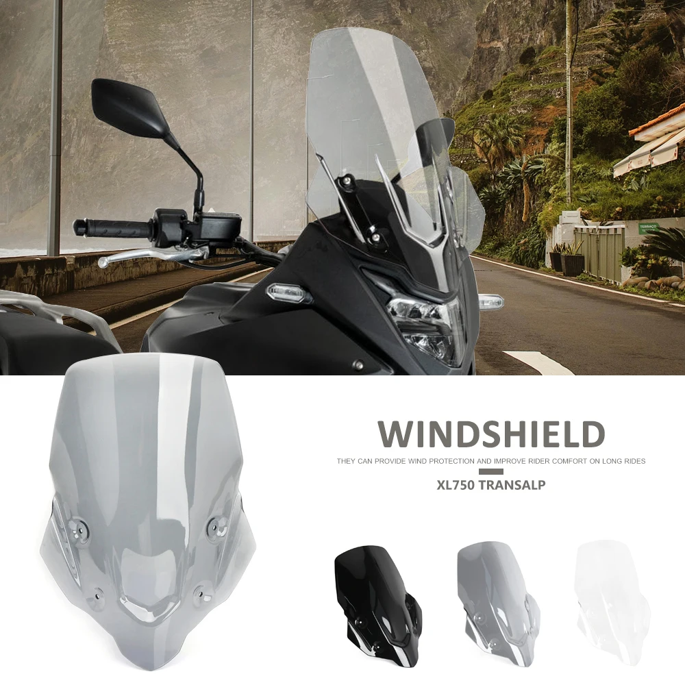 

Motorcycle Windshield Windscreen Front Acrylic Wind Shield Screen Deflectors For Honda XL750 TRANSALP XL 750 Transalp 2023 2024