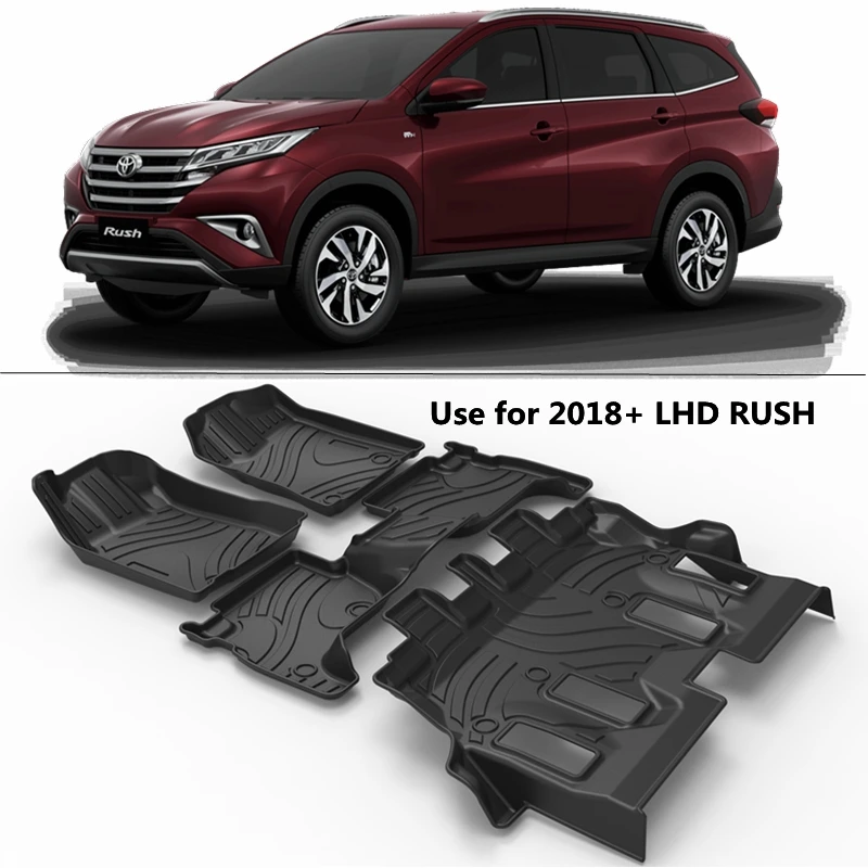 

Подходит для 2018 + TOYOTA RUSH, универсальный автомобильный TPO коврик для любой погоды, подходит для 2018 + TOYOTA RUSH, пользовательские водонепроницаемые коврики, напольные коврики