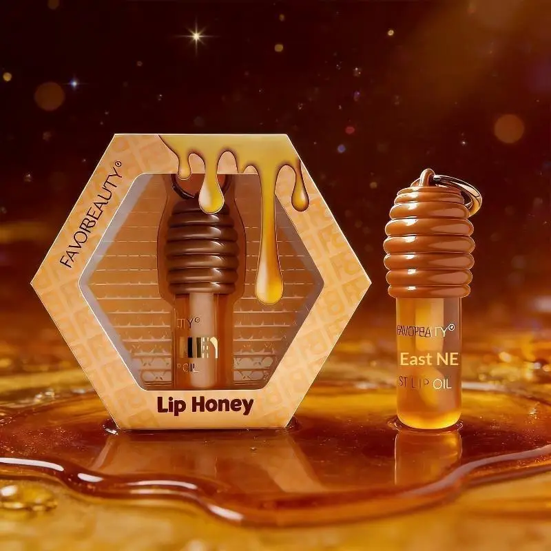 Lip Honey Liquid Lipstick High Shine Deep Moisturizing Honey Infused Essential Oil for Winter Lip Care