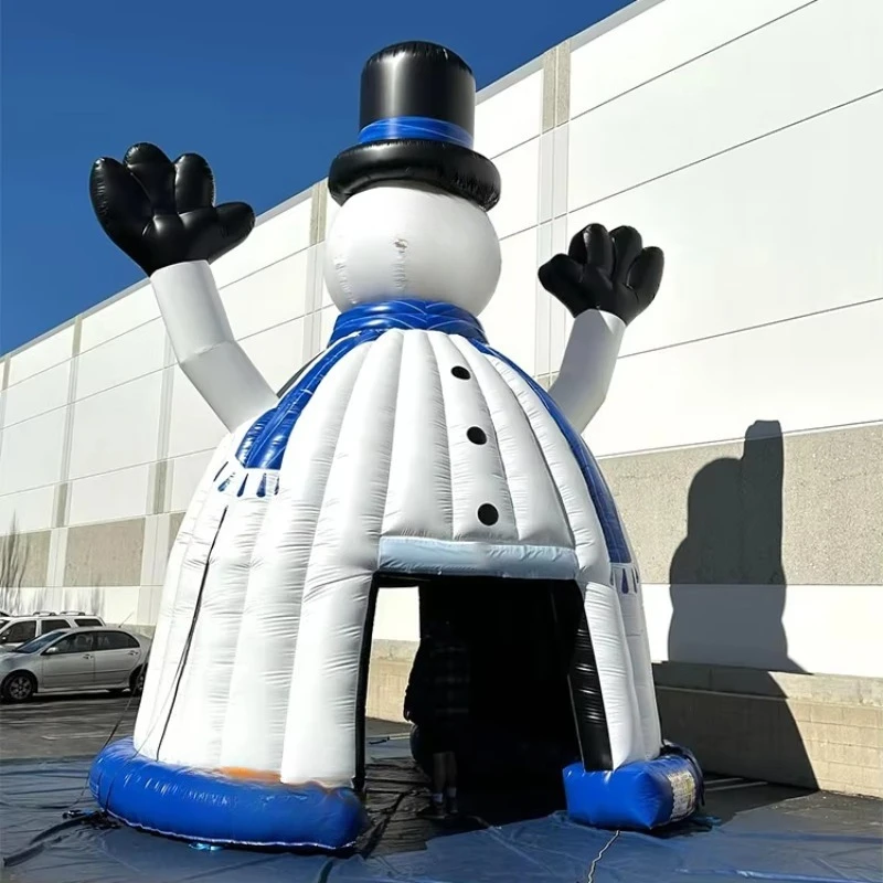 Christmas Inflatable Winter Snowman Christmas Decoration Jump Bouncy Castle Bounce House