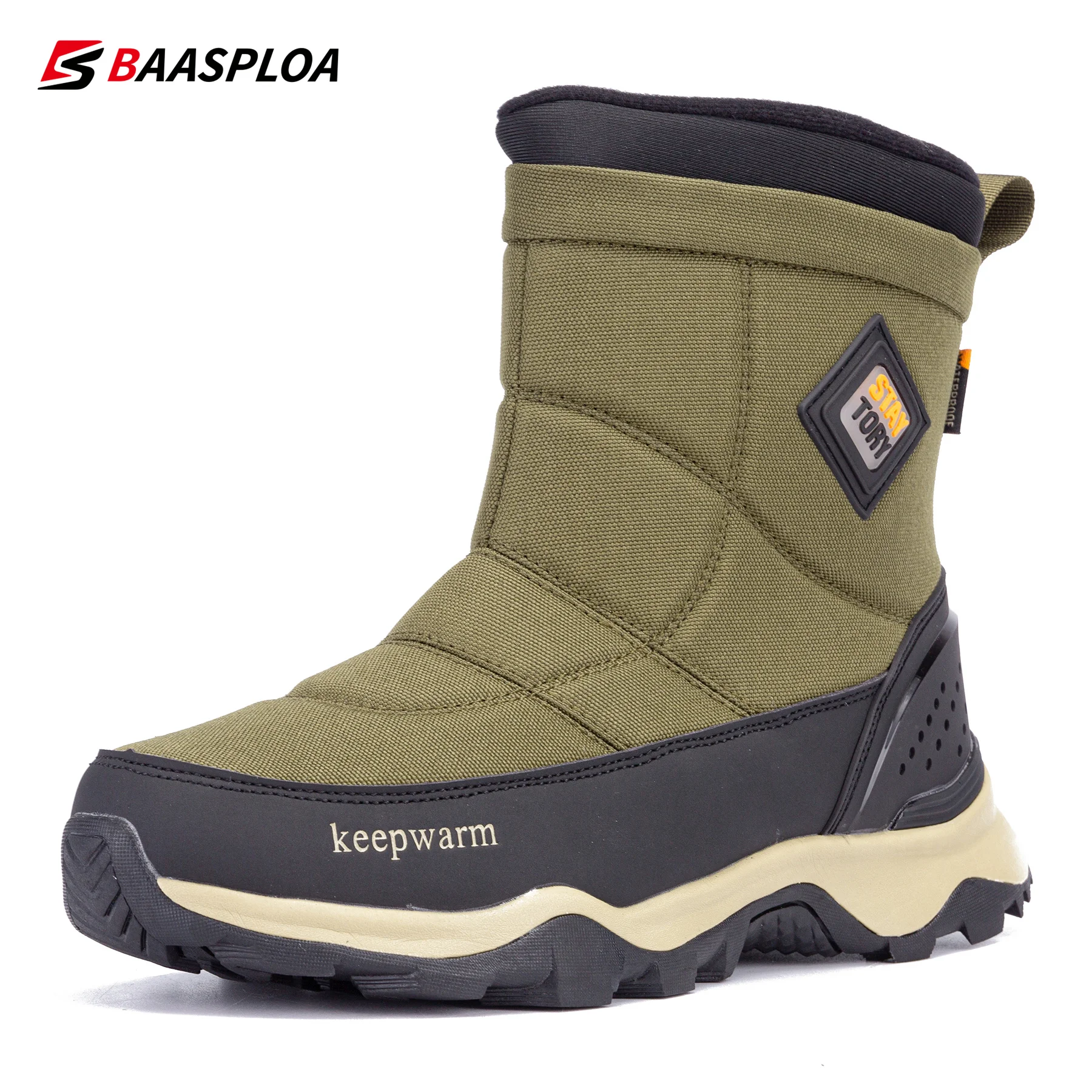 Sapatos de inverno masculinos botas de pelúcia plataforma de couro à prova dwaterproof água tênis quentes antiderrapantes sapatos de caminhada