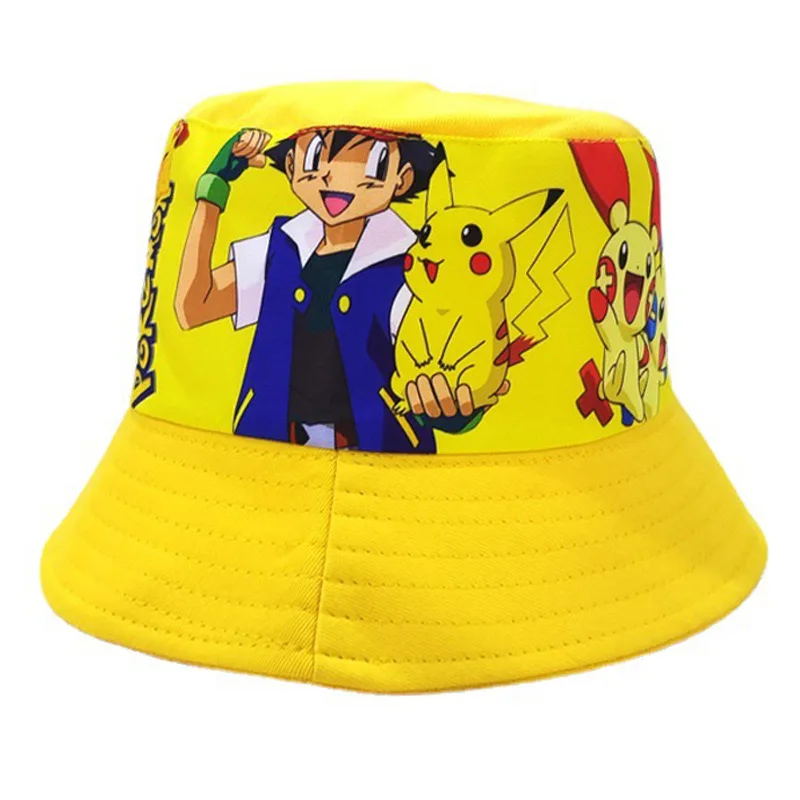 Pokémon Hat Pokemon Fashion Hip Hop Baseball Cap Anime Cartoon Cute Figure Pikachu Fisherman\'s Sun Hat Children Birthday Gift