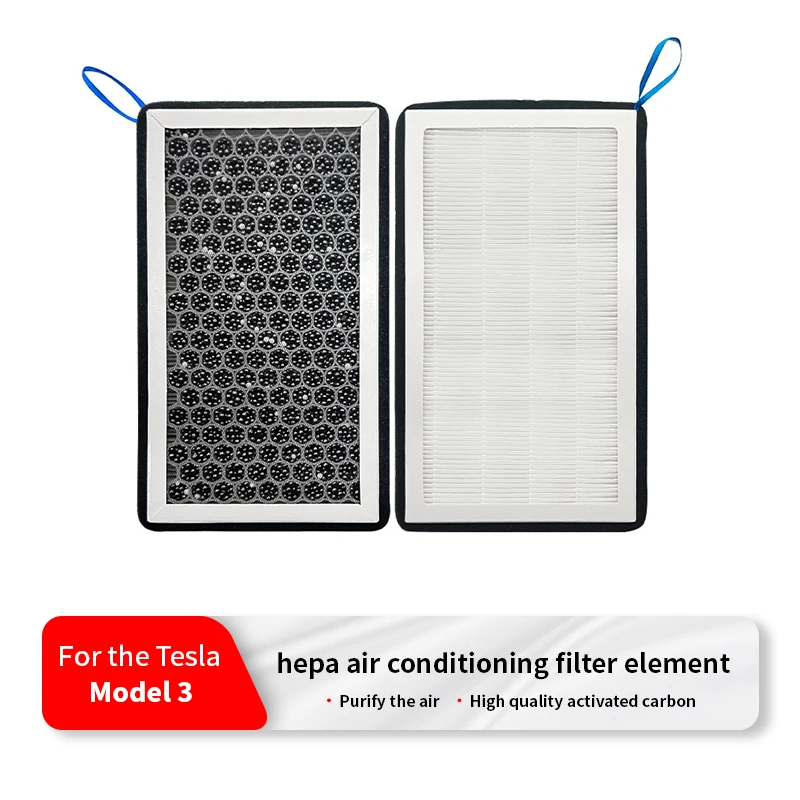 

For Tesla Model 3 Model Y HEPA Activated Carbon Air Filter Air Conditioner Filter Element Replacement Kit W/tools
