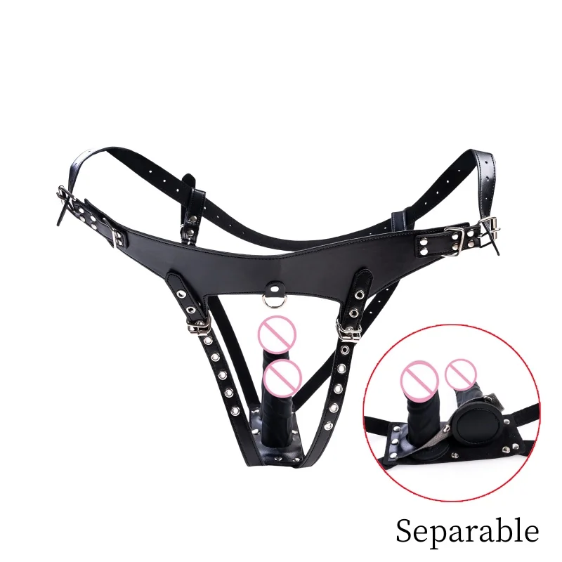 BDSM حمالة صدر مجوفة الخيال الملابس الداخلية أطقم مع القابلة للإزالة سيليكون دسار المكونات الشرج سراويل للنساء دور اللعب الجنس لعب الكبار #4