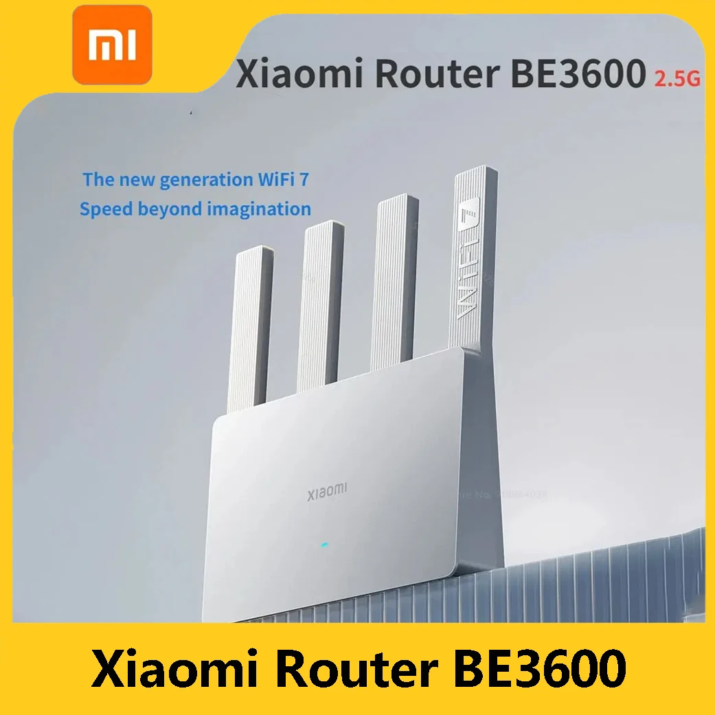 Xiaomi Router BE3600 WiFi 7 Dual-Band Qualcomm quad-core Gaming Acceleration 3570Mbps Dual WAN LAN Mesh Network Repeater VPN