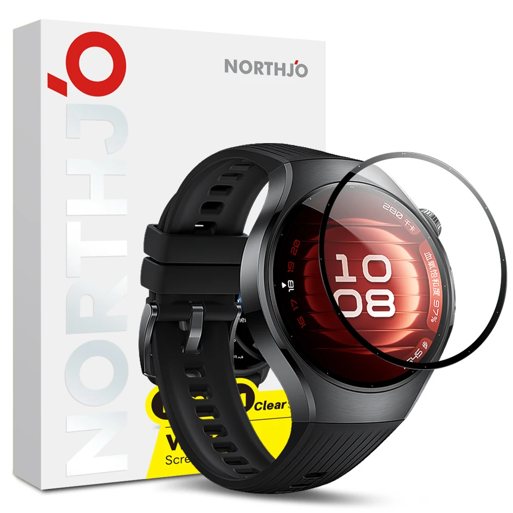 

Для Huawei Watch 5 42 мм Защитная пленка для экрана PMMA против царапин Черный край Пленка для часов HD Clarity Устойчивость к истиранию