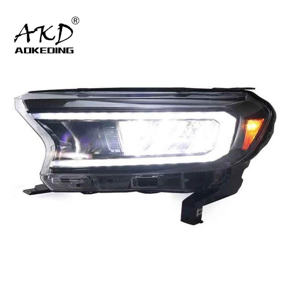 Car Lights For Ranger Everest Endeavour 2016-2021 LED DRLT6 T7 T8 Fog Lamp Turn Signal Light Low & High Beam Projector Lens