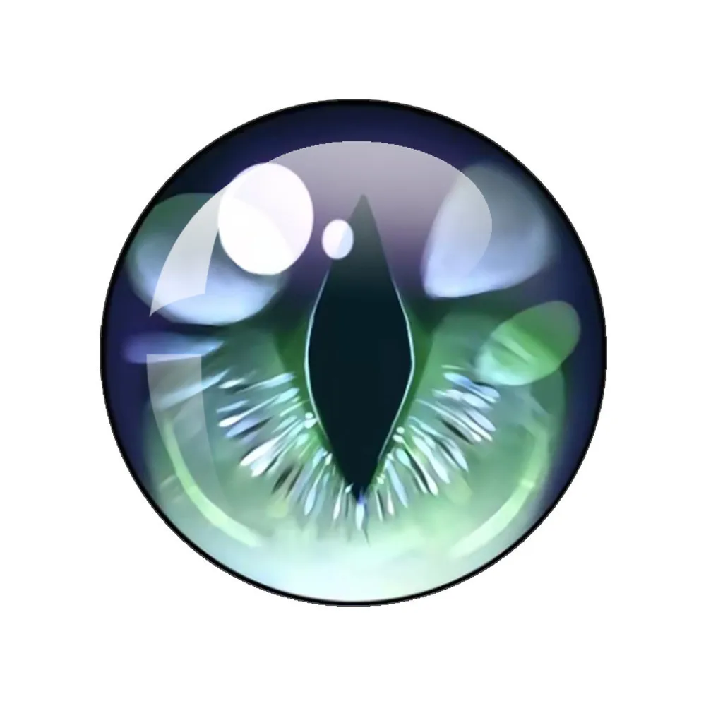 New Glass Eyes cabochons In Pairs 10MM-40MM Round Dome Dragon Cat Animals Eye Dolls DIY Jewelry Accessory MIX  Pupil Eye
