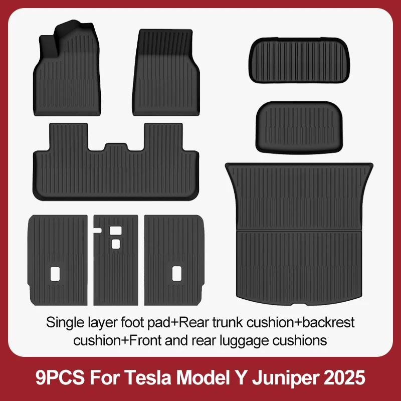 Tesla Model Y Juniper 2025+ Premium/Performance TPE vloermatten bagagemat slijtvaste voetmatten ModelY kofferbakmatten