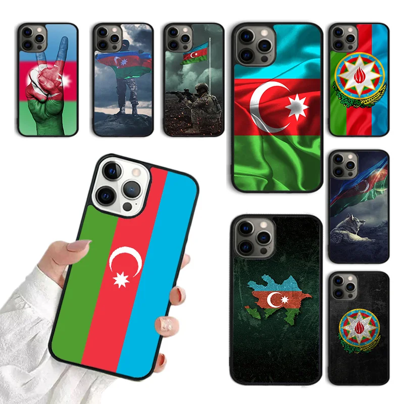 Azerbaijan Flag Phone Case For iPhone 15 16 SE2020 11 12 13 14 Pro Max Mini Cover For iPhone Max 6 7 8 Plus coque Fundas