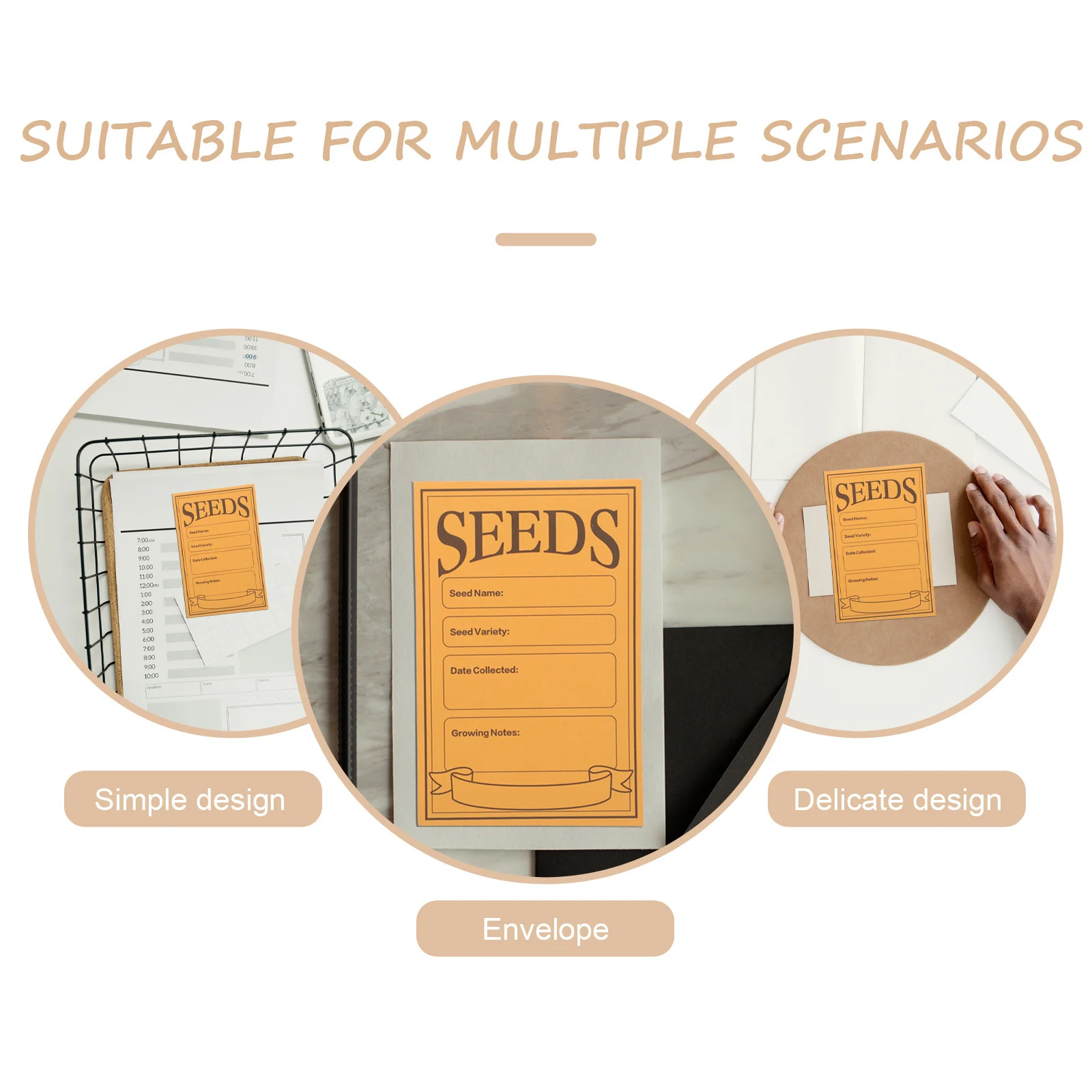 

100 Pcs Small Kraft Envelopes for Plant Vegetable Flower Seeds Storage Paper Packaging Candy Snack Gift Bags Office Supplies