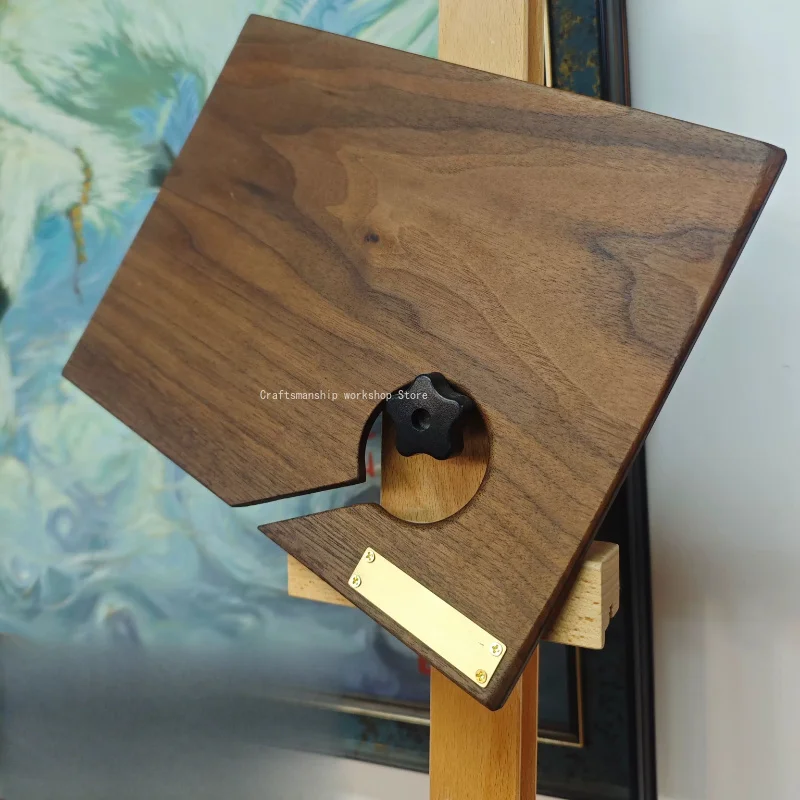 Wooden Square Handcrafted Oil Painting Palette Art Painting Tools Place Items Plate Watercolor Oil Painting Paint Palette