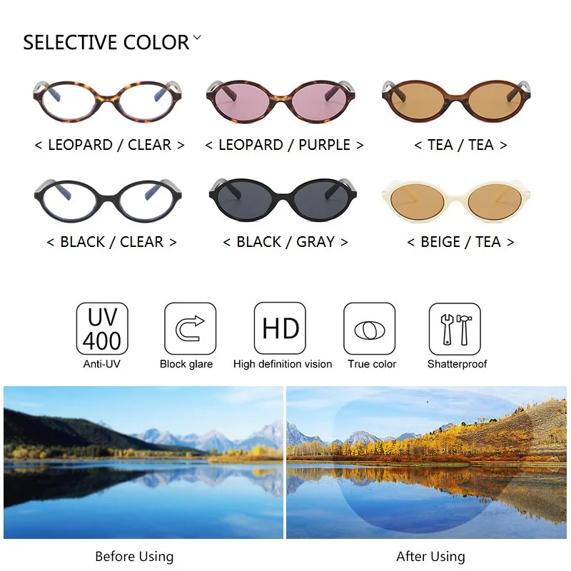 Oval Small Frame Luxury Brand Woman Sunglasses Women Retro Female Glasses Anti-blue Light Eyeglasses Trend Ladies Glasses men image 4