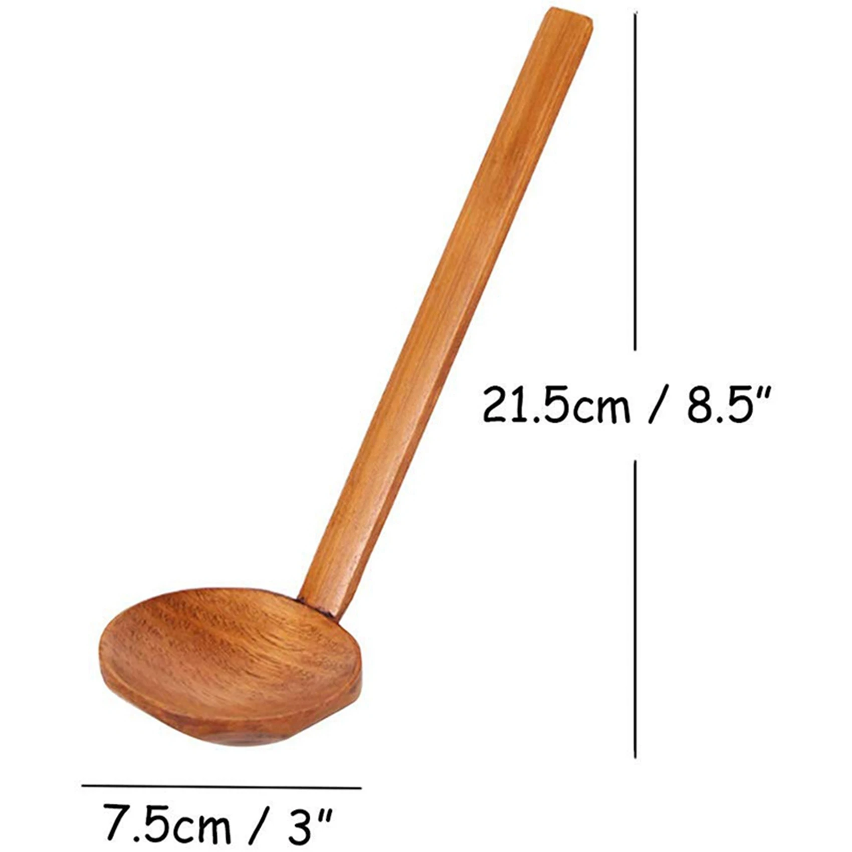 Japanese 8.5 Inch Ramen Handcrafted Wooden Soup Spoon Wooden Utensils Set For Kitchen, Wooden Hot Pot Spoon 20 Pcs-AT30