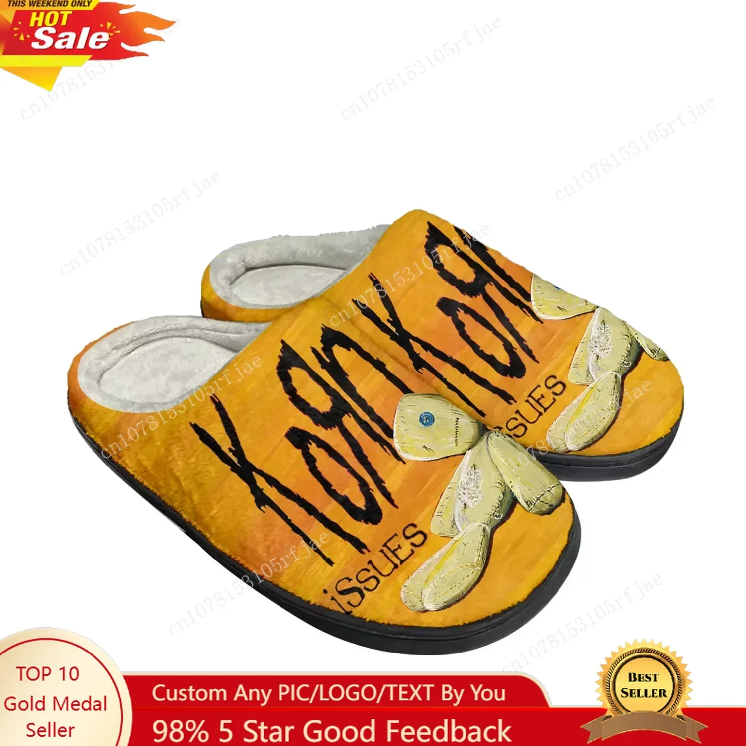 

Korn Rock Band Home Cotton Custom Slippers Sandals Plush Bedroom 3D Print Mens Womens Casual Keep Warm Shoes Thermal Slipper