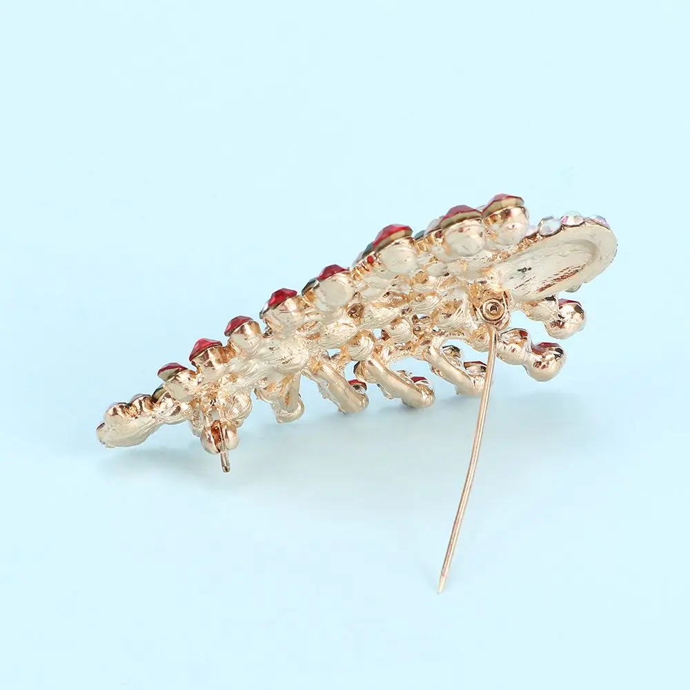 عيد الميلاد البطانة كريستال سبيكة بروش حجر الراين الهدايا بروش دبوس مجوهرات شجرة عيد الميلاد بروش