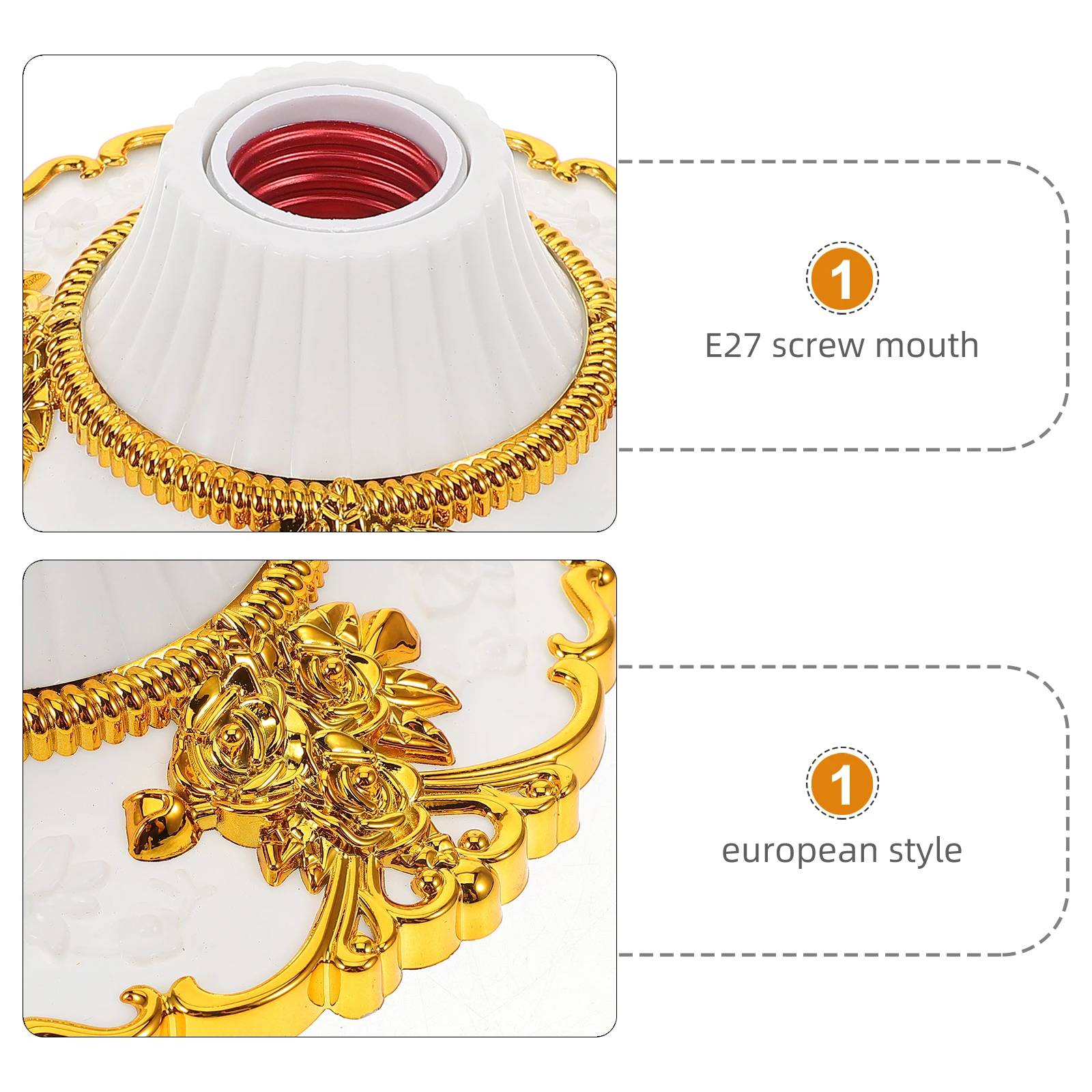 

Golden Light Base For Ceiling Replacement Sturdy Holder Easy Installation E27 Light Bulb Socket Durable Lamp Socket Parts