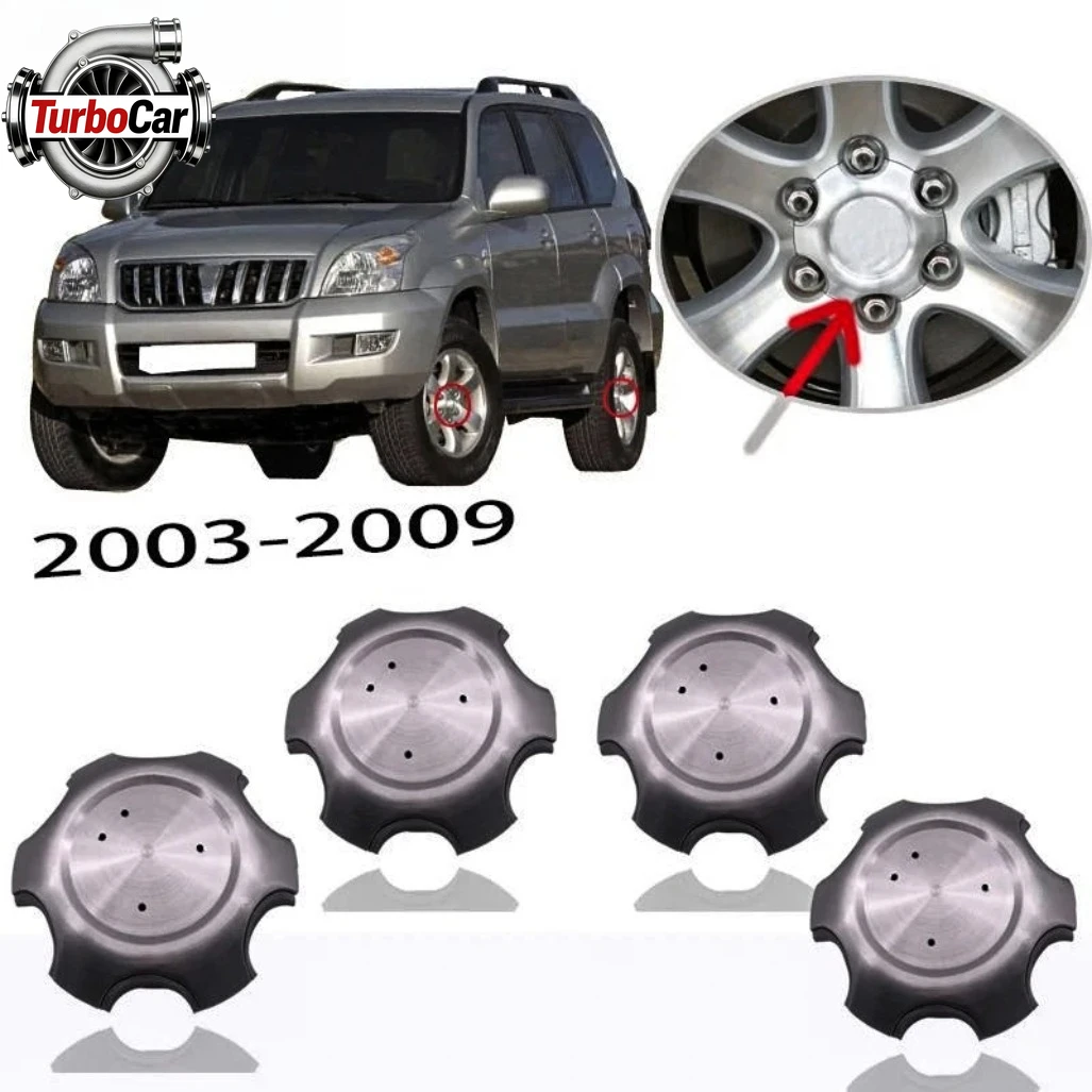 

Комплект из 4 колпачков для центра диска колеса (140 мм, 95 мм) для Toyota Land Cruiser Prado 120 Series 2003-2009