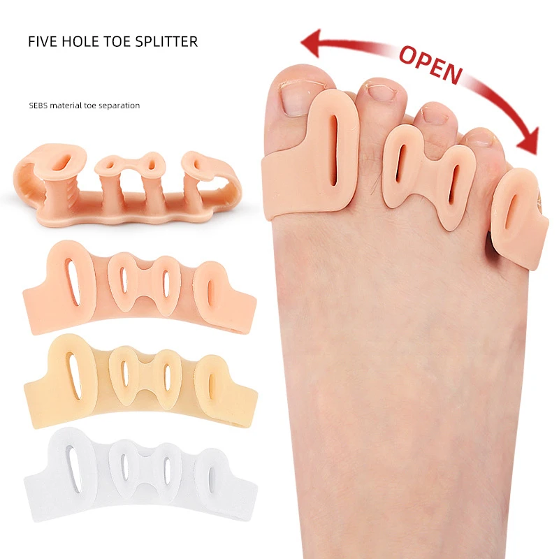 

2pieces=1pair Silicone Gel Foot Care Tools Toe Orthotics Hallux Valgus Protector Pads Corrector Separators Bunion Pain Relieve