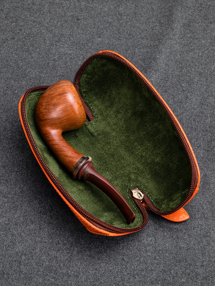 

One Leather, First Layer Vegetable Tanned Cowhide Pipe Bag, Single Storage Portable