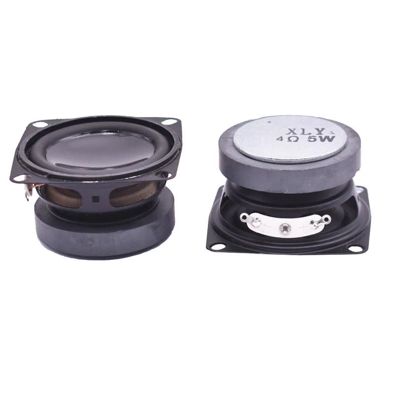 2pcs 2 Inch 52MM Mini Audio Portable Speaker Unit 4 Ohm 5W Full Range Rubber Edge NdFeB Magnetic For Multimedia Sound DIY