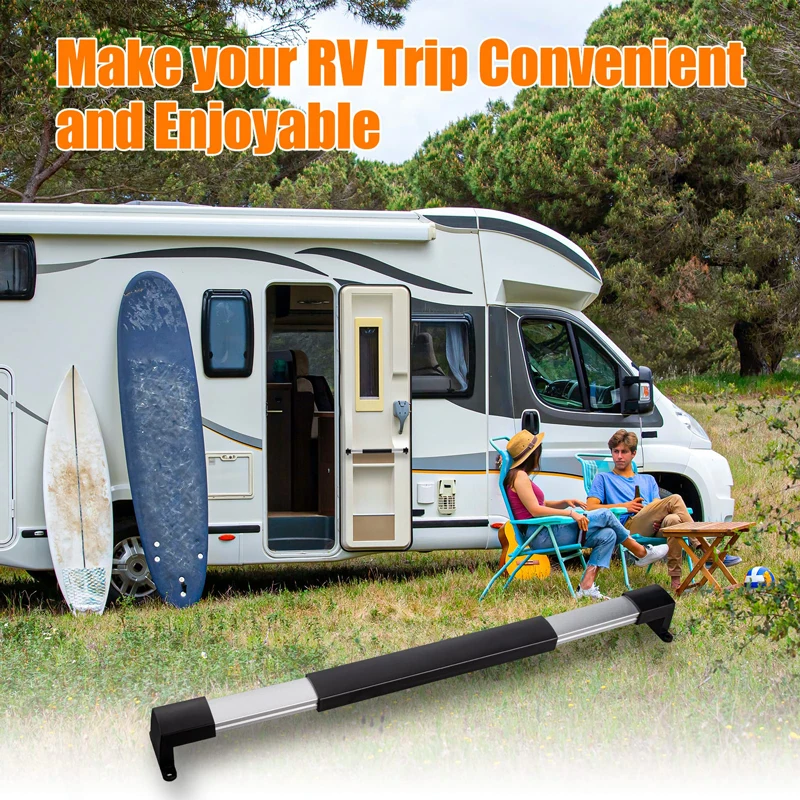 RV Screen Door Handle Grab Bar Adjustable From 21-5/8 Inch To 28-5/8 Inch With Sturdy And Secure Non-Slip Grip