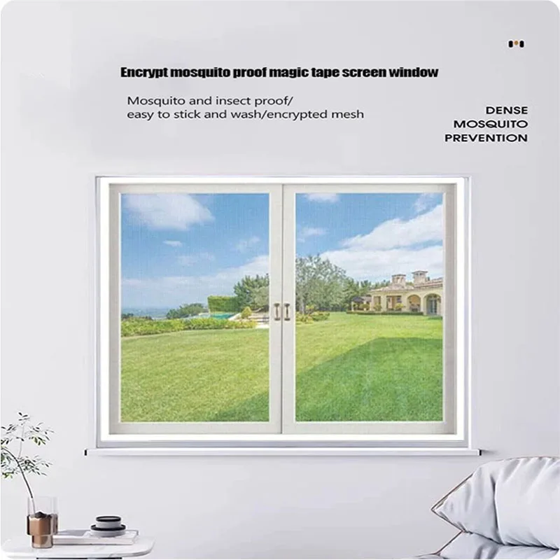 

White mosquito net mesh, mosquito screen window self-adhesive summer window insect screen window suitable for doors and windows.