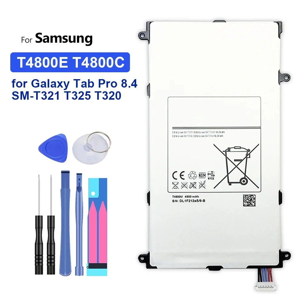 タブレットバッテリー,Samsung Galaxy Tab Pro 8.4,sm,t4800e,t4800c,4800mah,t320,t321,t325用