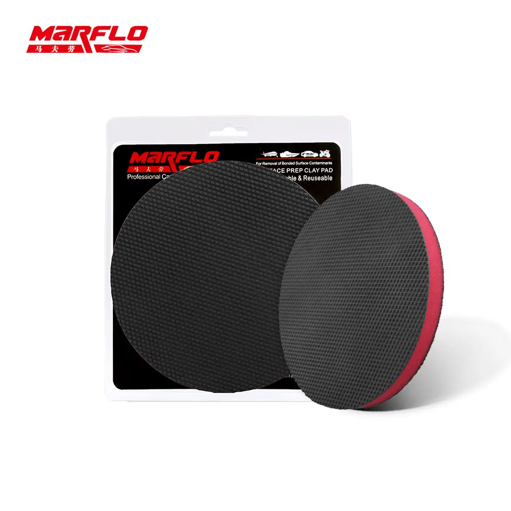 160mm MARFLO Car Washing Magic Clay  Bar Pad Cleaning Paint Before Car Polish Sponge Wax Medium King Heavy Grade