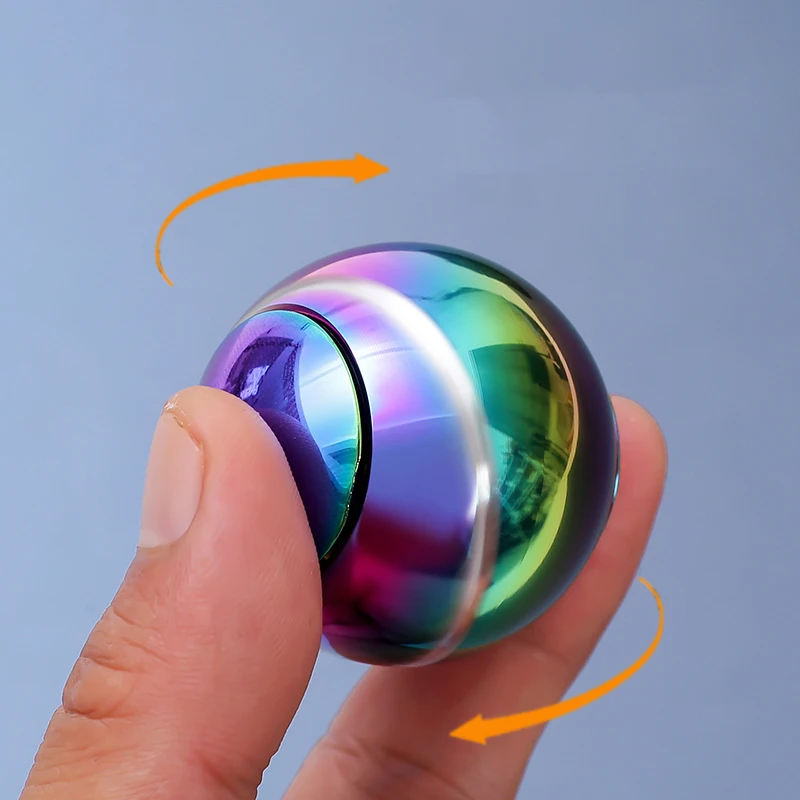 Nuevo EDC giroscopio de Metal para la yema del dedo, juguete para aliviar el estrés, giroscopio de escritorio giratorio para adultos, bola redonda, mejora de concentración y enfoque