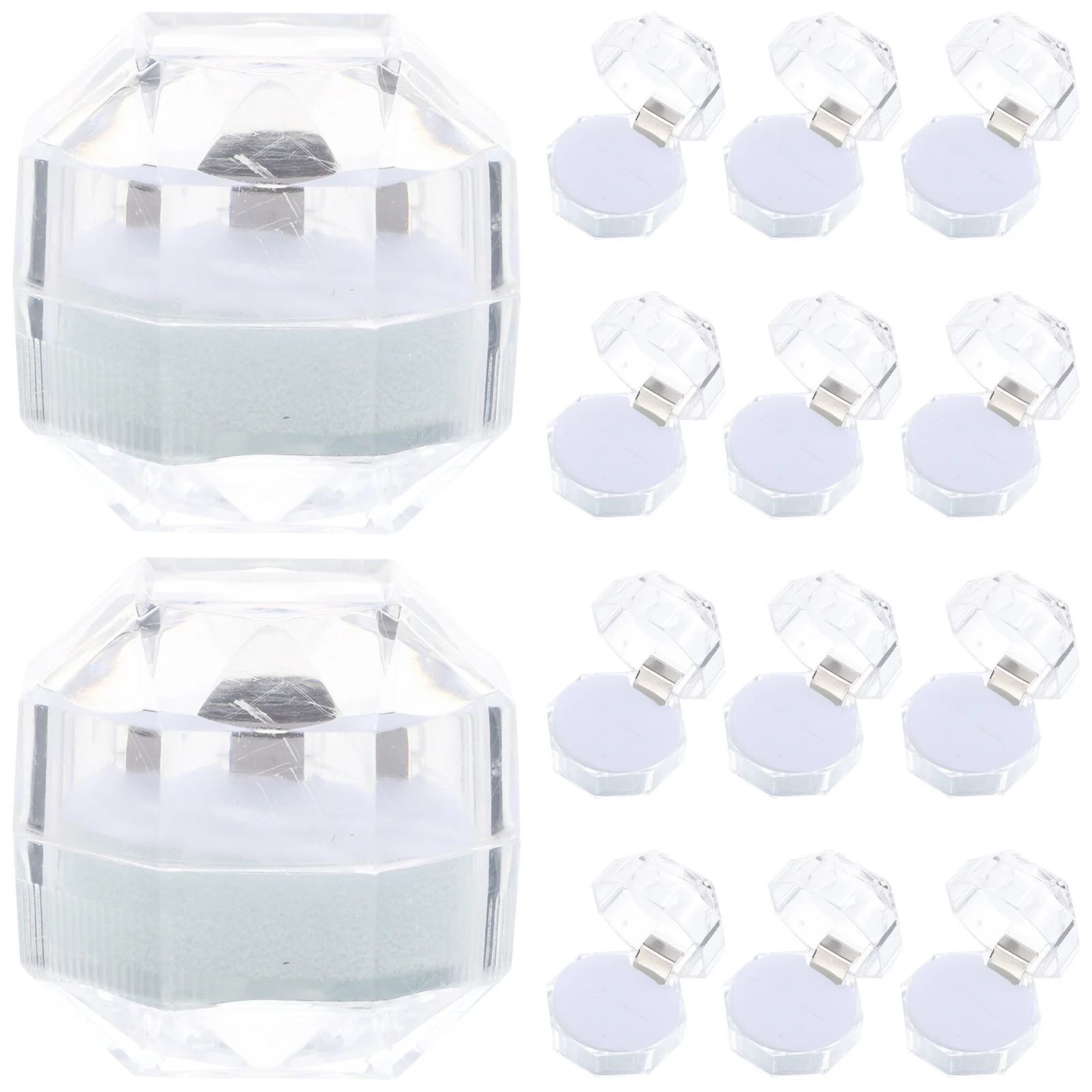 

20Pcs Ring Gift Boxes Elegant Design Easy to Open Close Scratch Protection Perfect for Wedding Engagement Proposal Organizer