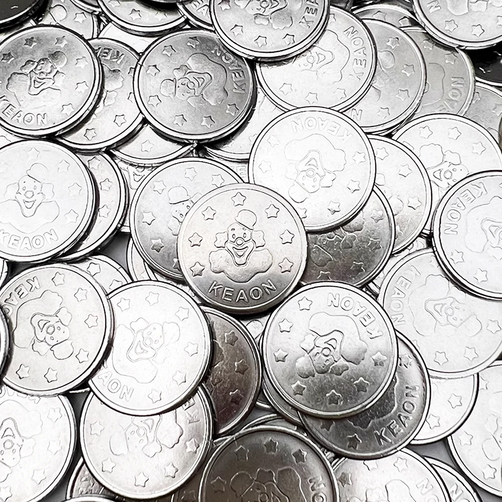 100 sztuk monety żetony ze stali nierdzewnej zbieraj medale do gry zręcznościowej żuraw pazur automat sprzedający myjnia samochodowa części Pinball