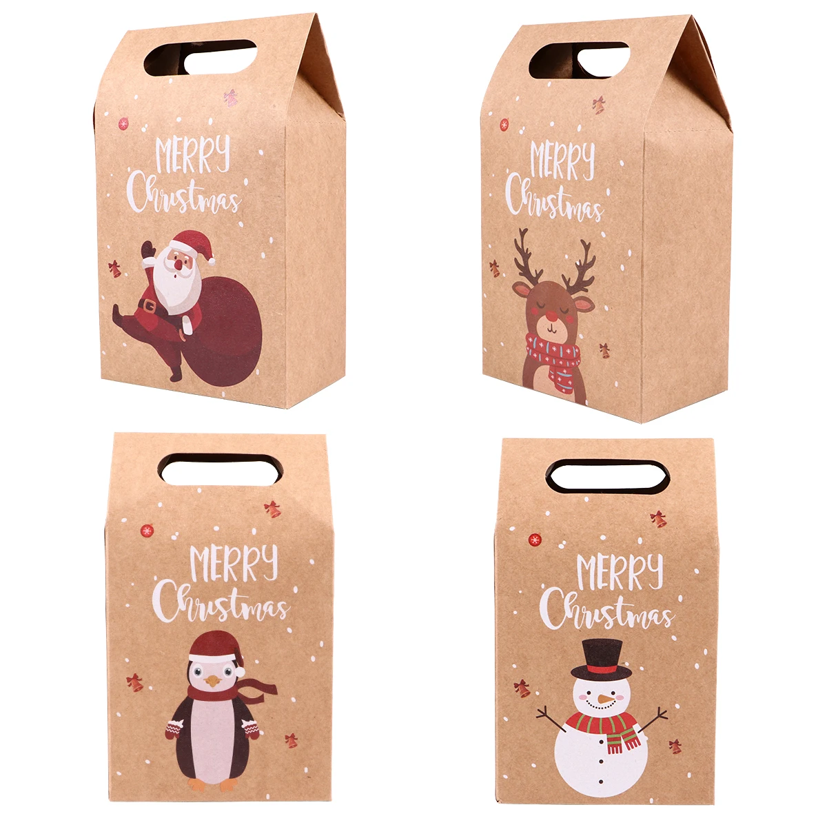 

Christmas Apple Gift Bags Brown C y Cookie Party Supplies Paper Bags Holiday Favor Christmas Cookies Bag Packaging Paper