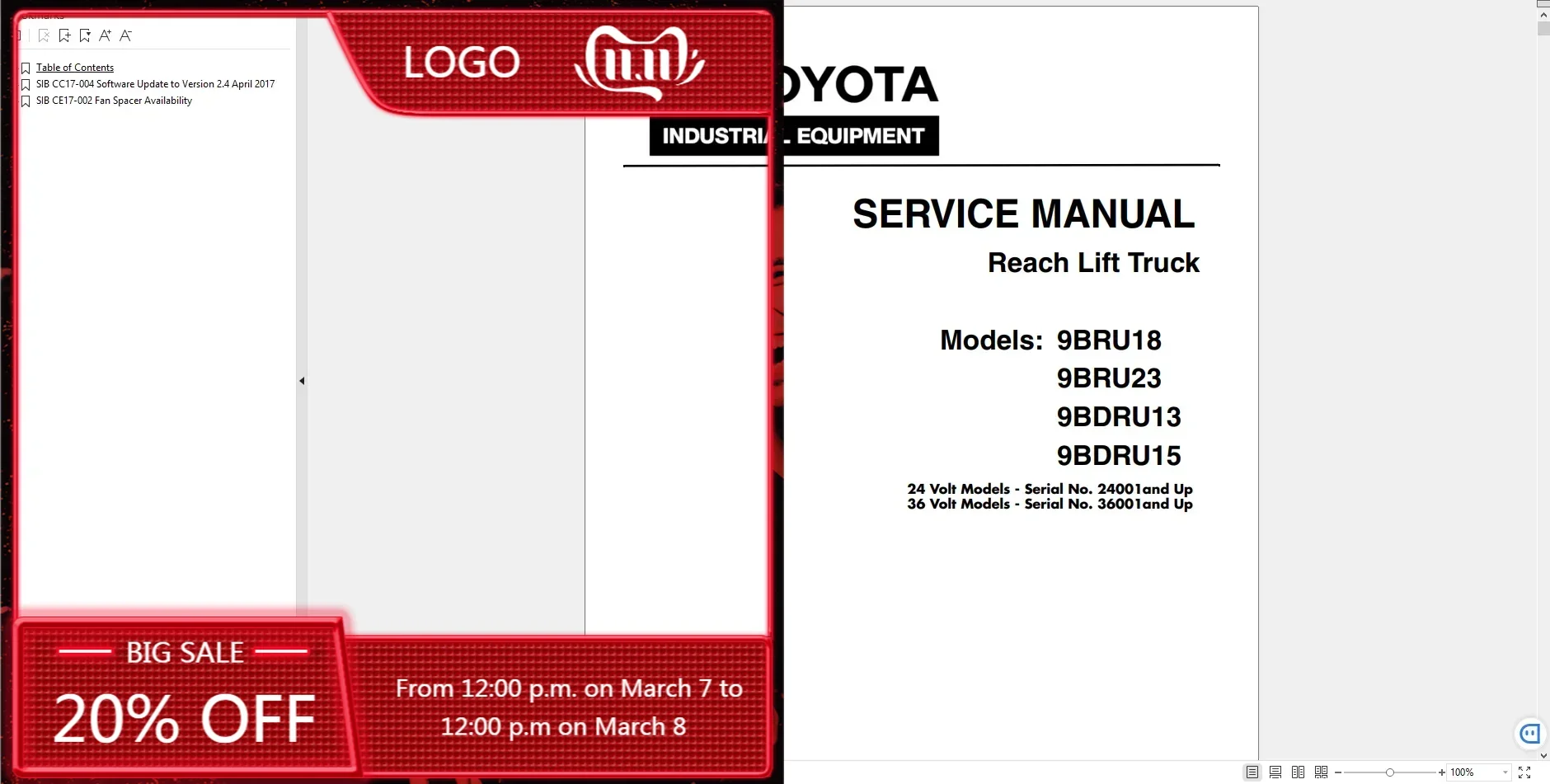 

AutoEPC для вилочного погрузчика Toyota 16,5 ГБ PDF 2022, руководства по ремонту, каталог запчастей и диаграммы проводки, DVD