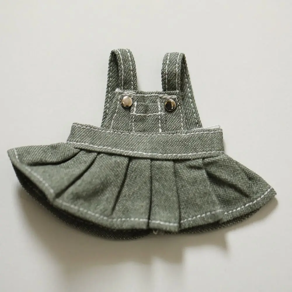 Robe à bretelles, vêtements de poupée, accessoires, tenue de poupée, robe en jean, Mini ours, vêtements pour poupée de 12cm, cadeaux mignons pour filles