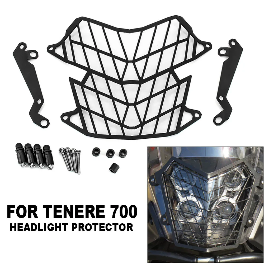 

For Yamaha Tenere 700 TENERE 700 Tenere700 Motorcycle Headlight Head Light Guard Protector Cover Protection Grille