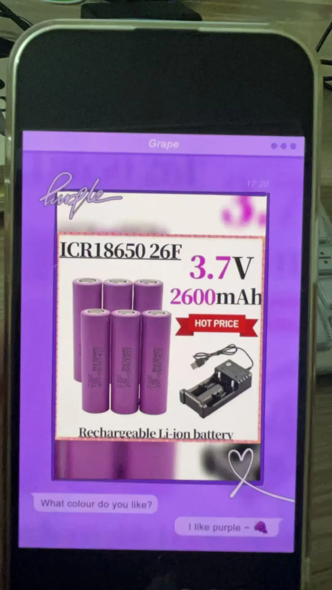 

Large Capacity 3.7V 2600mAh ICR18650-26F Rechargeable Lithium Battery Suitable for All Kinds of Electronic Products,With Charger
