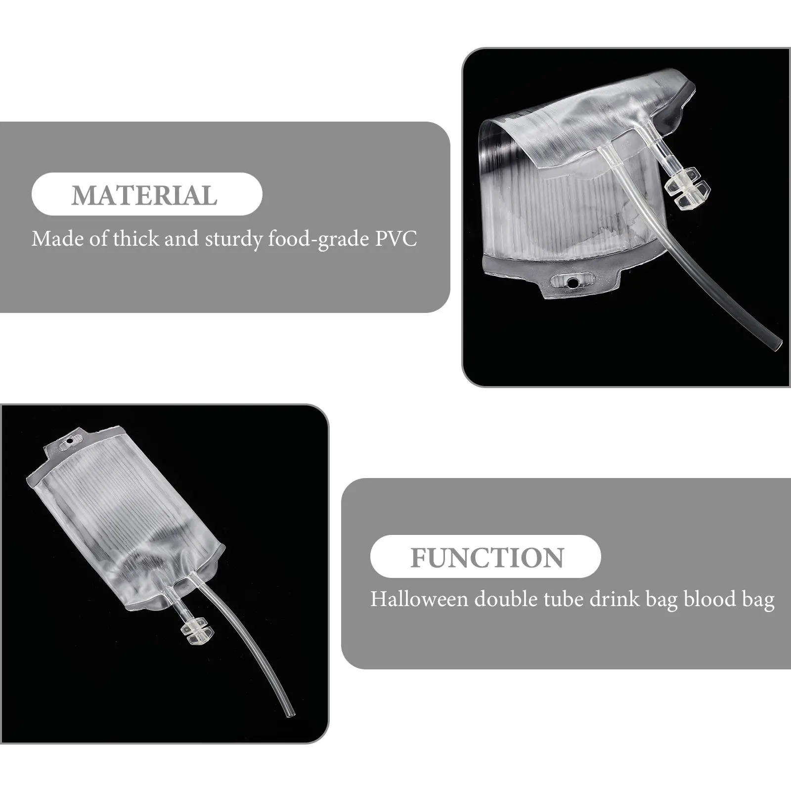 10 pçs festa de halloween malotes selados recipientes de bebida leve festival suprimentos malotes de sangue