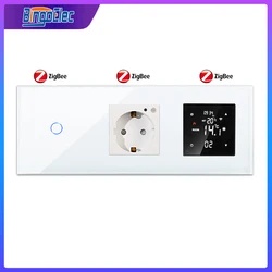 Bingoelec Tuya ZigBee Smart Thermostat and EU Switch ZigBee socket APP Remote Temperature Controller Electrical Outlet Alexa