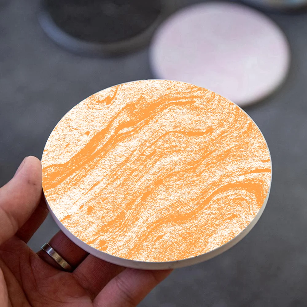 Marble Style Ceramic Coaster Sets Coasters for Drinks Absorbent Coaster for Coffee Wooden Table Housewarming for Gifts