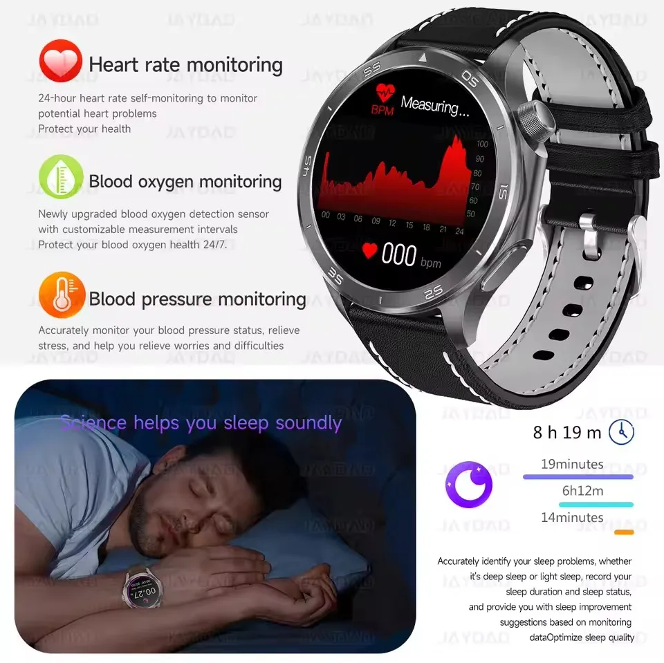 Jam Tangan Pintar Baru 2025 untuk OPPO X2 GPS Track Jam Tangan Pintar Pria Layar AMOLED Kompas Olahraga Kebugaran Tahan Air Panggilan Bluetooth Jam Tangan Pintar