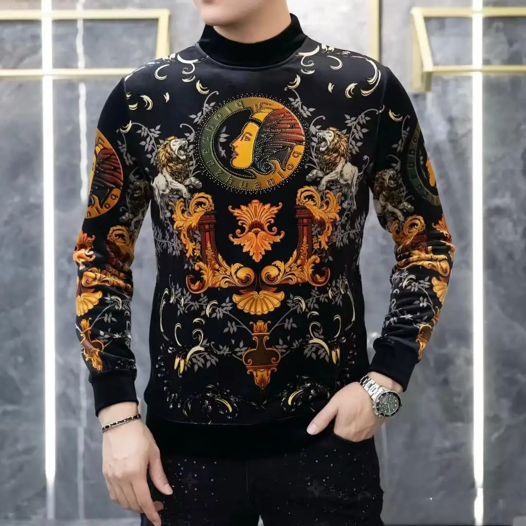 

Новый модный тренд, жаккардовый красивый легкий роскошный европейский мужской свитер